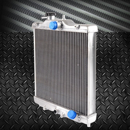 G-PLUS 3 Row 52mm Aluminum Cooling Racing Radiator Stop Leak Compatible with Honda Civic 1992-2000 EK EG D15 D16 in/Out 28mm