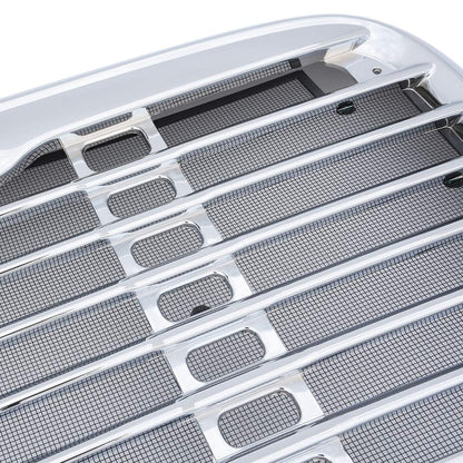 Compatible For Freightliner Columbia 2000-2008 Chrome Triple Plated Front Hood Radiator Grill Grille With Bug Screen Replaces A1715251002 A1715251003