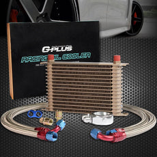 G-PLUS Engine Transmission Oil Cooler Kit for Universal AN10 Aluminum Oil Hose End Kit