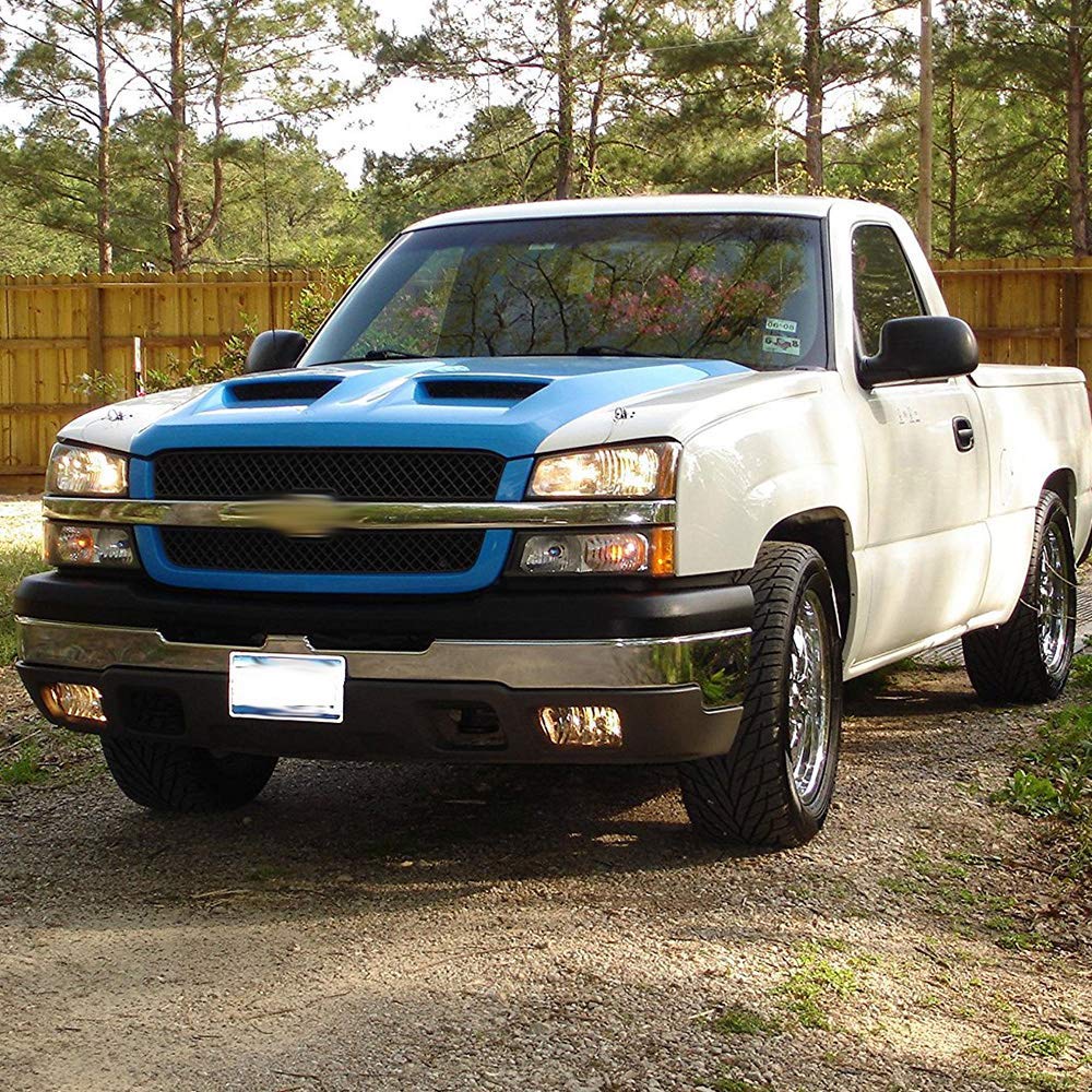 G-PLUS Fog Lights Compatible with Chevy Silverado 1500 2500 3500 2003-2007/ Fit Avalanche 2002-2006 Driving Bumper Lamp Smoke Lens w/ H10 Bulbs GM2593127 GM2592127 15190983 15190982
