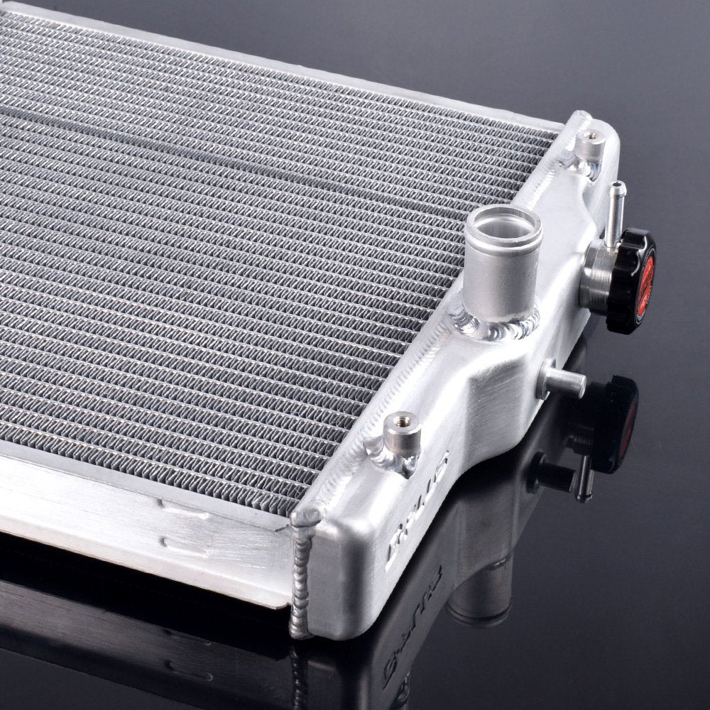 G-PLUS 3 Row 52mm Aluminum Racing Radiator Replacement For Honda Civic EK EG B16A B18C DOHC 1992-2000 + 12" Radiator Cooling Fan