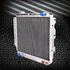 G-PLUS 2 Row Core Full Aluminum Racing Performance Radiator Replacement For 1987-2006 Jeep Wrangler YJ TJ 2.4L-4.2L 2.5L 4.0L L4 L6 Silver