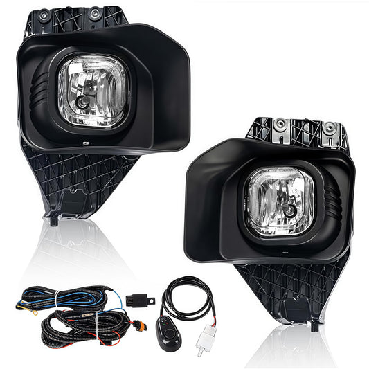 G-PLUS Fog Lights Driver and Passenger Side w/Harness and Switch Compatible with Ford F250 F350 F450 F550 Super Duty 2011-2016 Front Bumper Fog Lamp FO2593230 FO2592230 Clear Lens