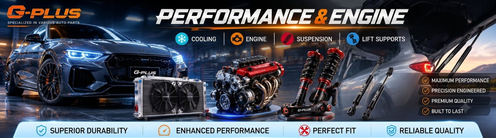 G-PLUS Automotive Lighting Banner